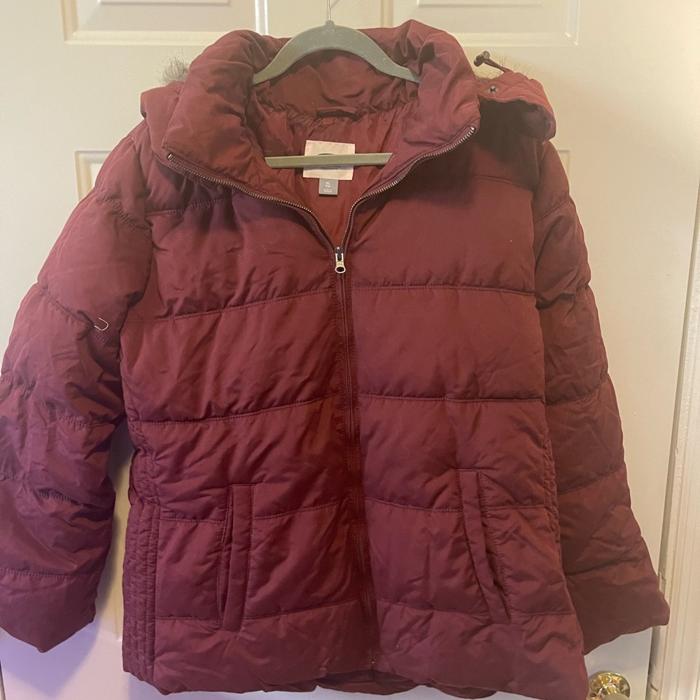 Maroon Puffer Jacket